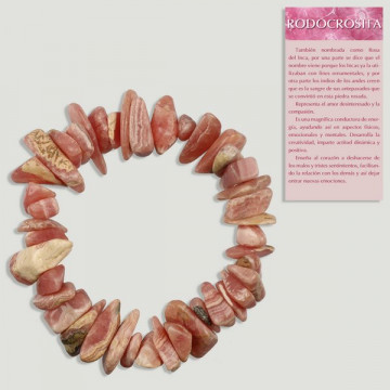 RHODOCHROSITE. Bracelet élastique. Puce SUPPLÉMENTAIRE