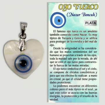 OLHO TURCO. Coeur en nacre....