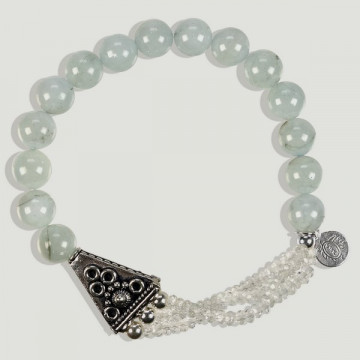BRISA silver bracelet. Aquamarine.