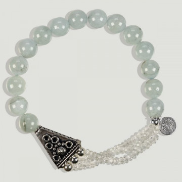 Bracelet BRISA en argent. Bleu vert.