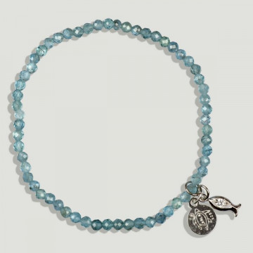 Bracelet BRISA en argent. Apatite et perles.