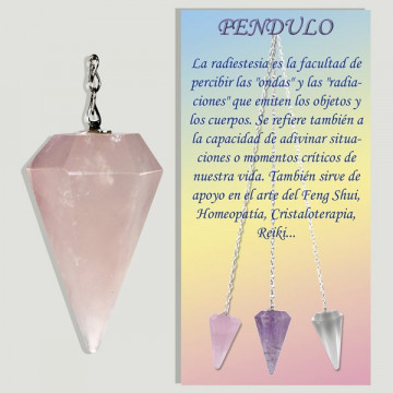 Péndulo facetado. Cuarzo...