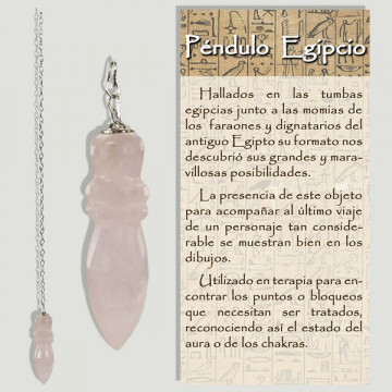 Péndulo Egipcio. Cuarzo Rosa