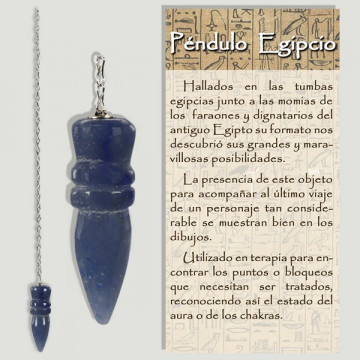 Péndulo Egipcio. Cuarzo Azul