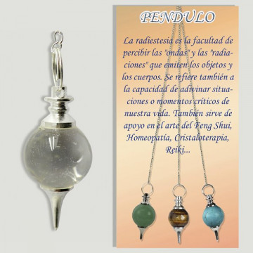 Péndulo bola. Cuarzo Cristal