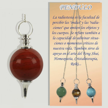Péndulo bola. Jaspe Rojo