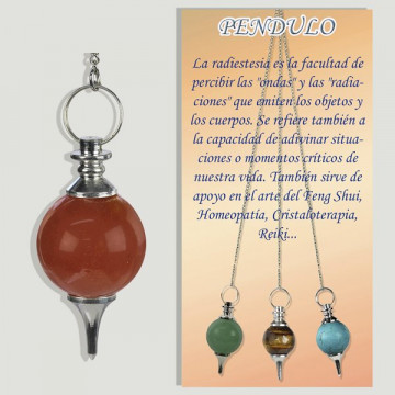 Péndulo bola. Calcita Naranja