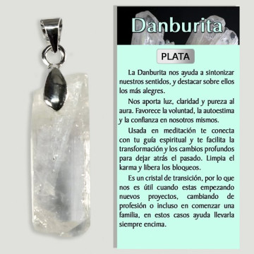 DANBURITA. Colgante PLATA....