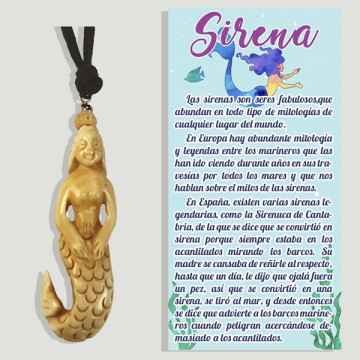 SIRENA. Colgante hueso con...