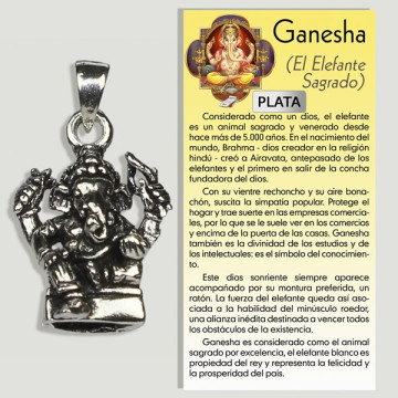 GANESHA. Colgante plata