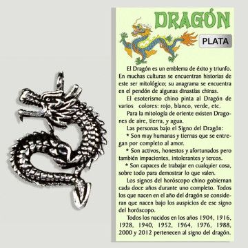 DRAGÓN. Colgante Plata