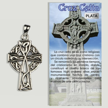 CRUZ CELTA. Colgante plata