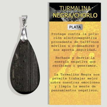 TURMALINA NEGRA. Colgante...