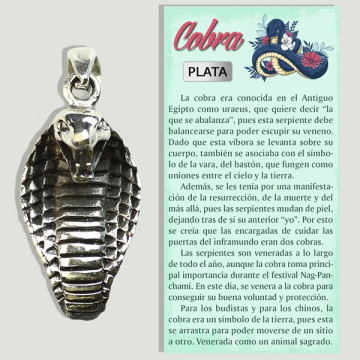 COBRA. Colgante Plata.