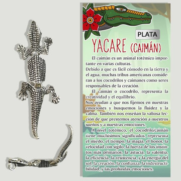 YACARE. Colgante Plata.