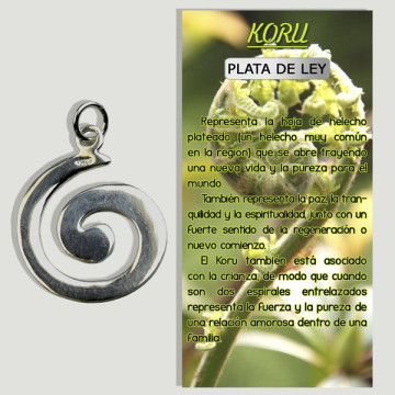 KORU. Colgante Plata. 26x20mm