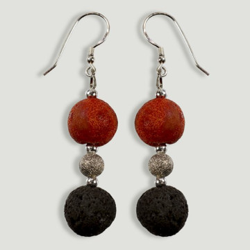 Mineral silver earrings mod14