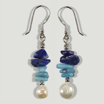 Pearl chip silver earrings...