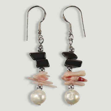 Pearl chip silver earrings...