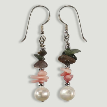 Pearl chip silver earrings...