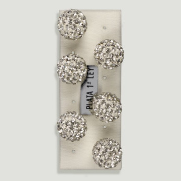 Silver earrings. Zirconia. 12mm