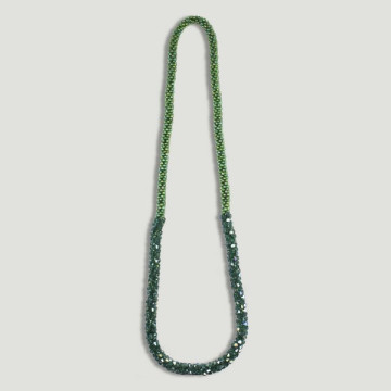 Collier en cristal vert foncé