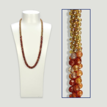 Carnelian mineral necklace