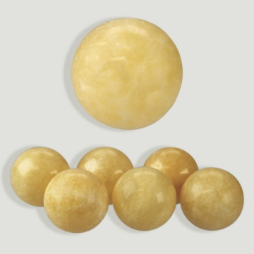25mm balls. yellow calcite