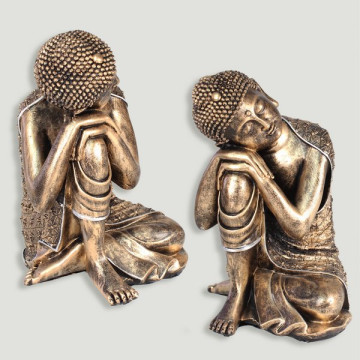Golden resin Buddha. 25X25x37cm.