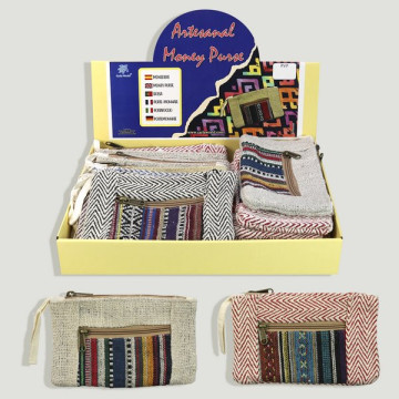 ARTESANAL MONEY PURSE. Monedero con bolsillo. 11,5x19cm. 