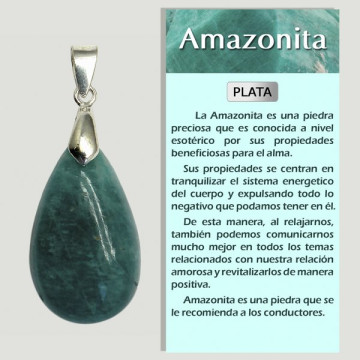 AMAZONITE. Mini silver pendant. Assorted shapes.