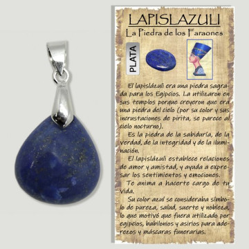 LAPISLÁZULI. Colgante en Plata. Formas surtidas. 
