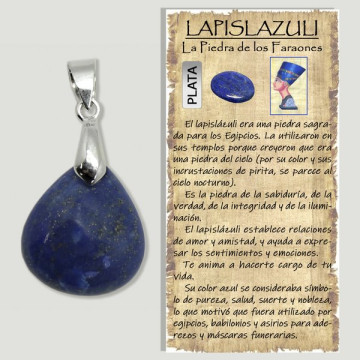 LAPIS LAZULI. Silver pendant. Assorted shapes.