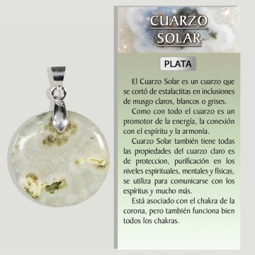 CUARZO SOLAR. Colgante en Plata. Formas surtidas. 