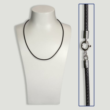 2mm waxed cord and SILVER...