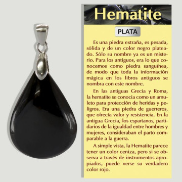 HÉMATITE. Pendentif ARGENT....