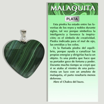 MALACHITE. Silver Pendant....