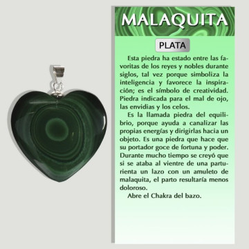 MALACHITE. Silver Pendant....