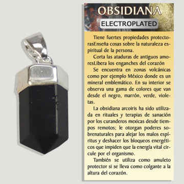 OBSIDIENNE. Pendentif à...