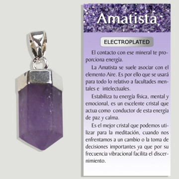 AMATISTA. Colgante punta en electroplated