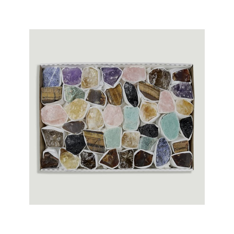 Caja minerales surtido Brasil 33x22cm Caja minerales surtido Brasil 33x22cm