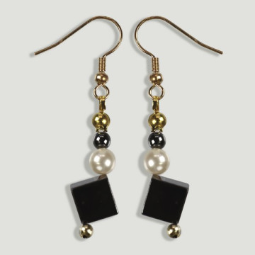 Hook 10 - Hematite earrings