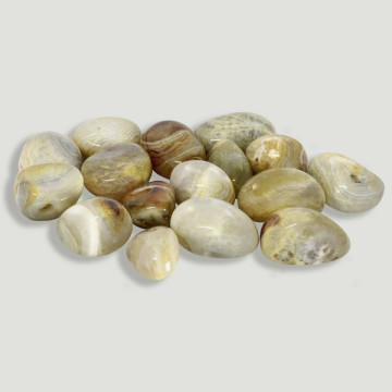 Rolled Banded Agate. Yellow. 1kg.