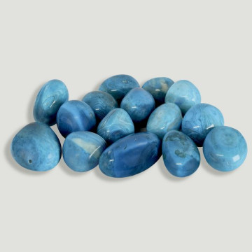 Rolled Banded Agate. Blue. 1kg.