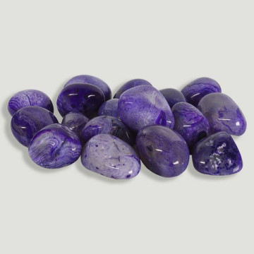 Rolled Banded Agate. Lilac. 1kg.