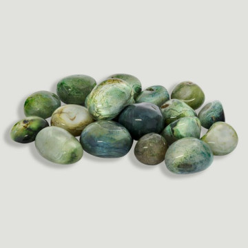 Rolled Banded Agate. Green. 1kg.