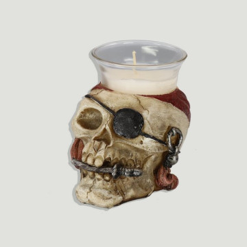 Pirate-skull candle holder....