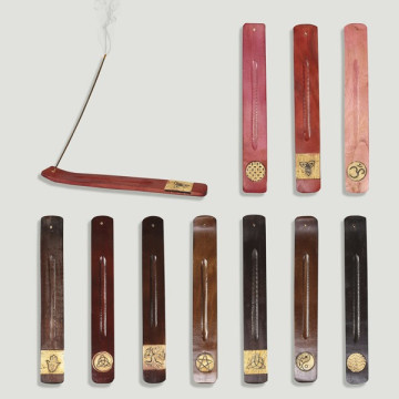 Porta-incenso de madeira com logotipo 25cm