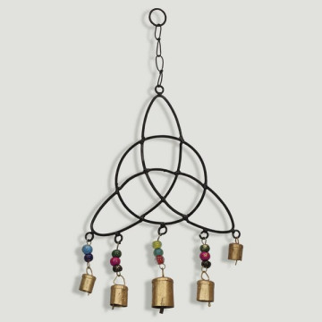 Metal mobile with 5 bells 42x20cm