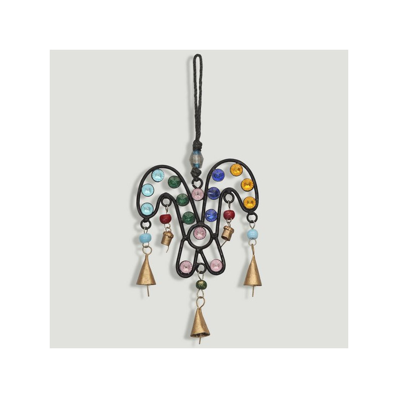 Mobile metal wings with 5 bells 32x15cm Mobile metal wings with 5 bells 32x15cm
